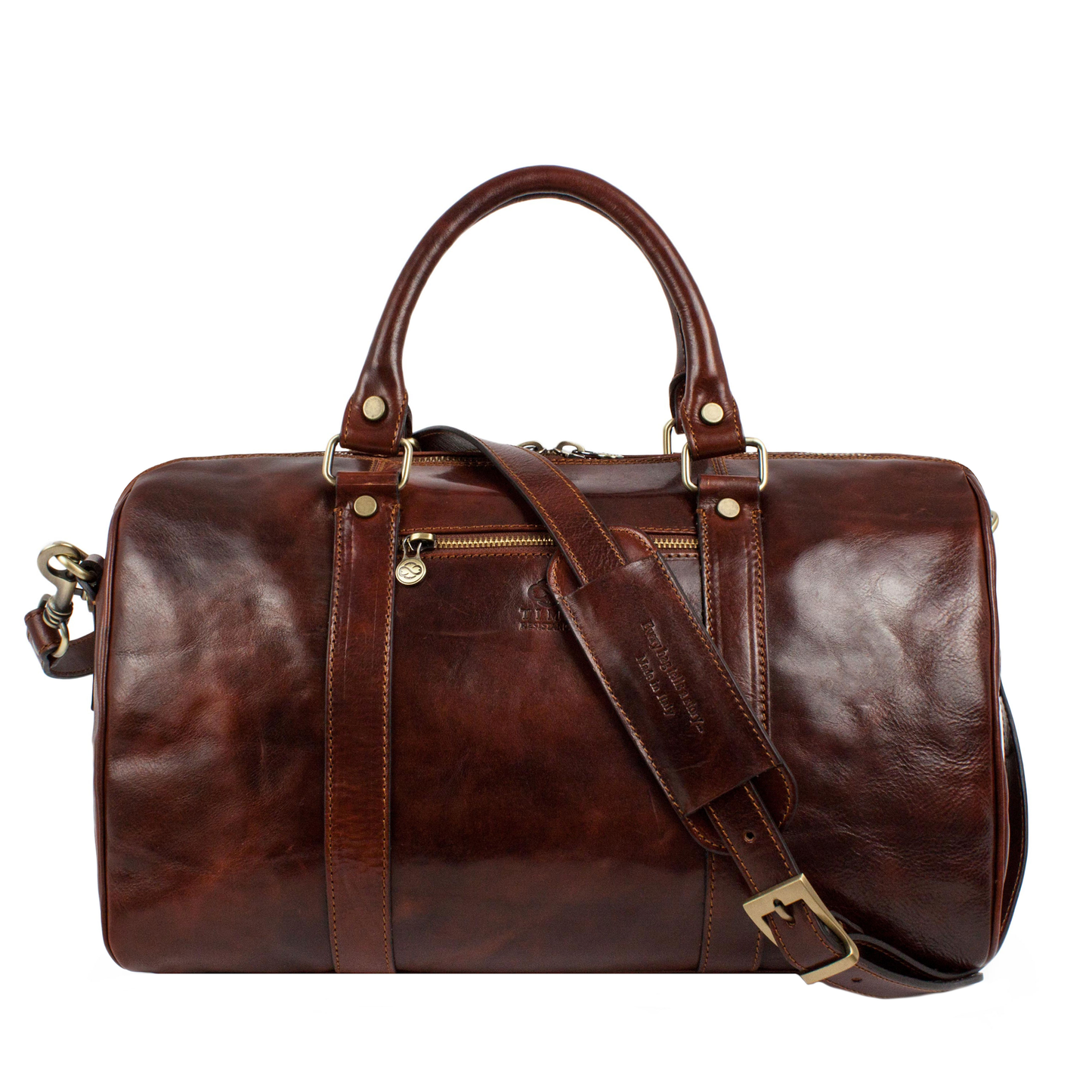 Borsa da week-end in pelle artigianale Made in Italy