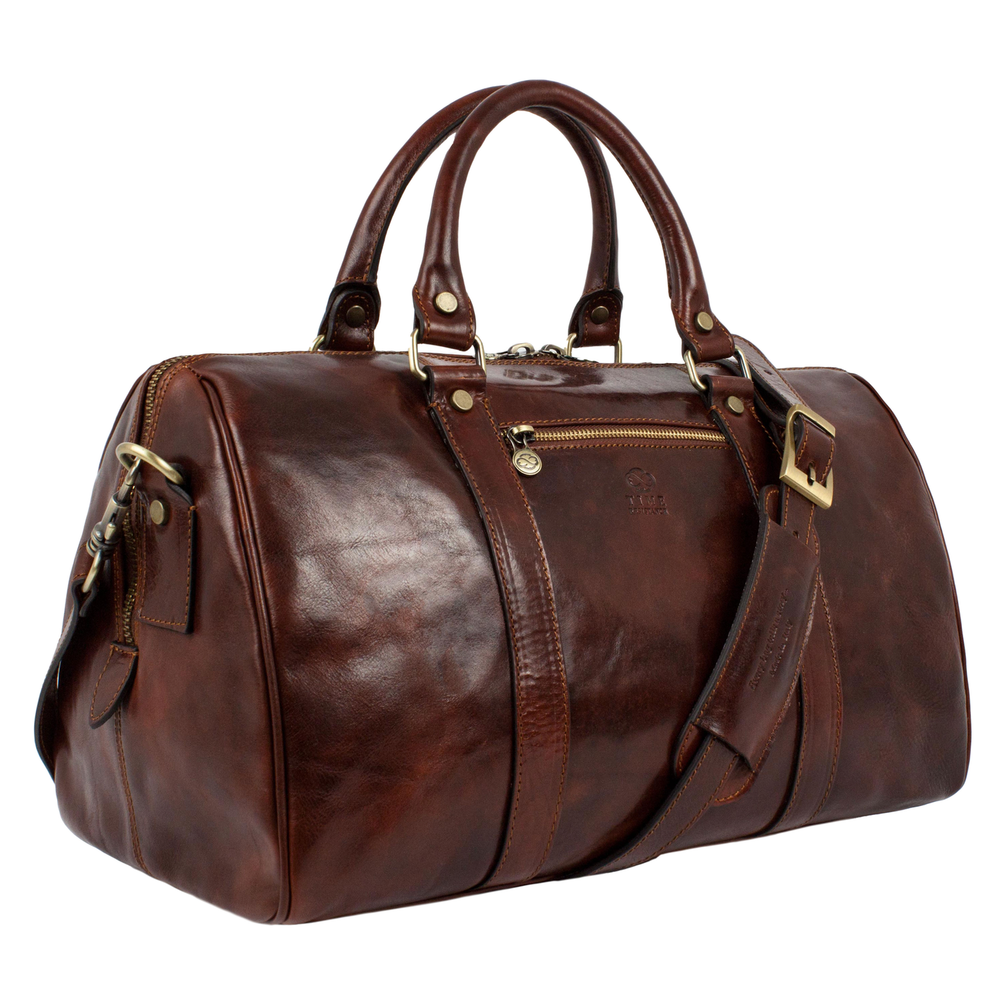 Borsa da week-end in pelle artigianale Made in Italy