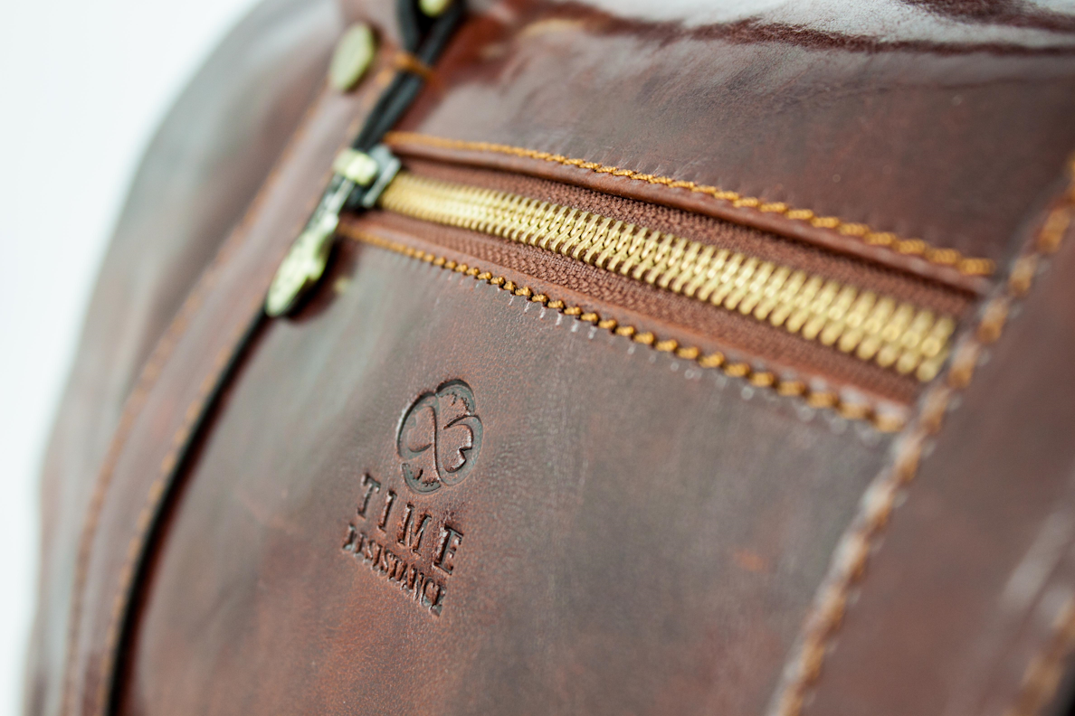Borsa da week-end in pelle artigianale Made in Italy