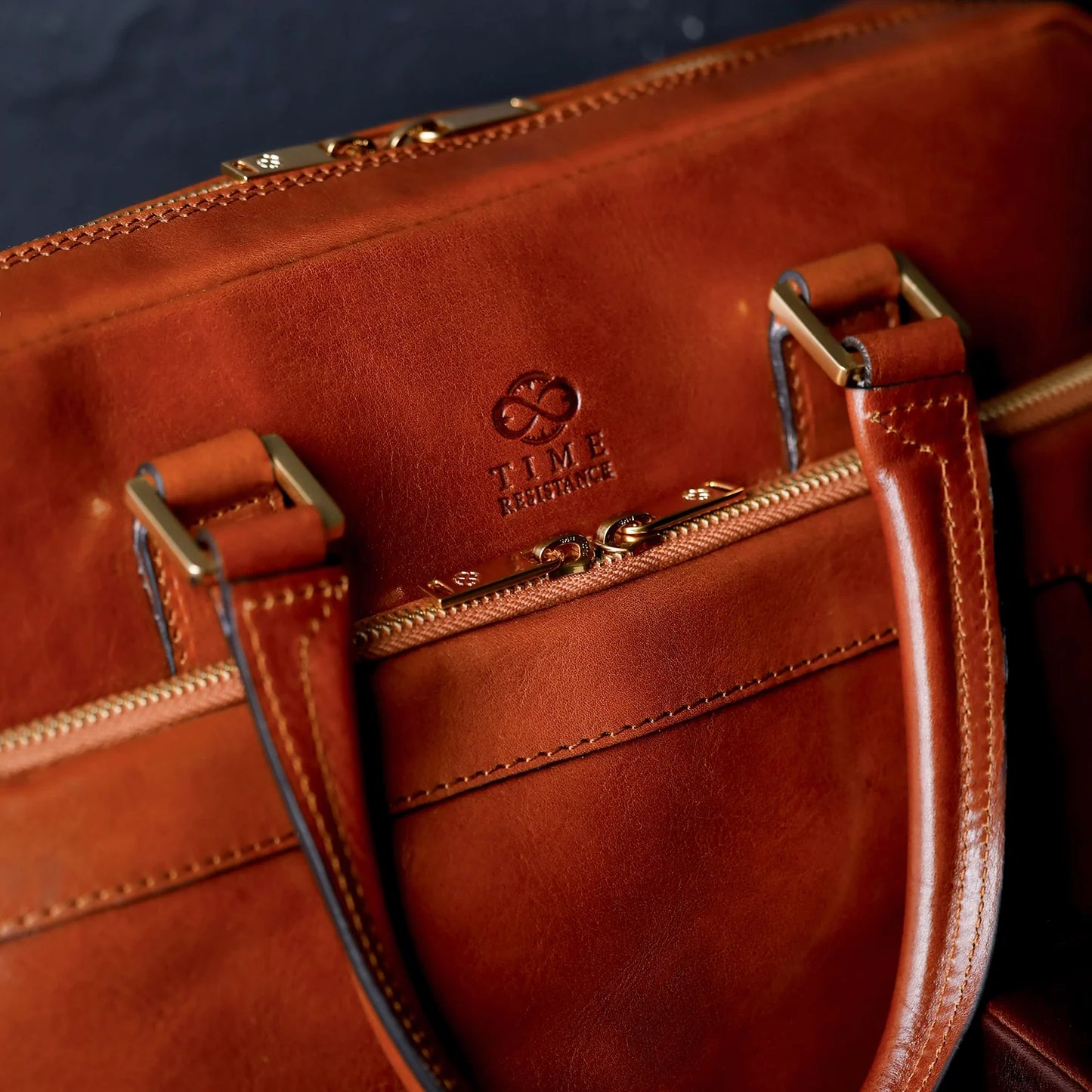 Borsa per laptop in pelle marrone - Orlando: Colore Cognac