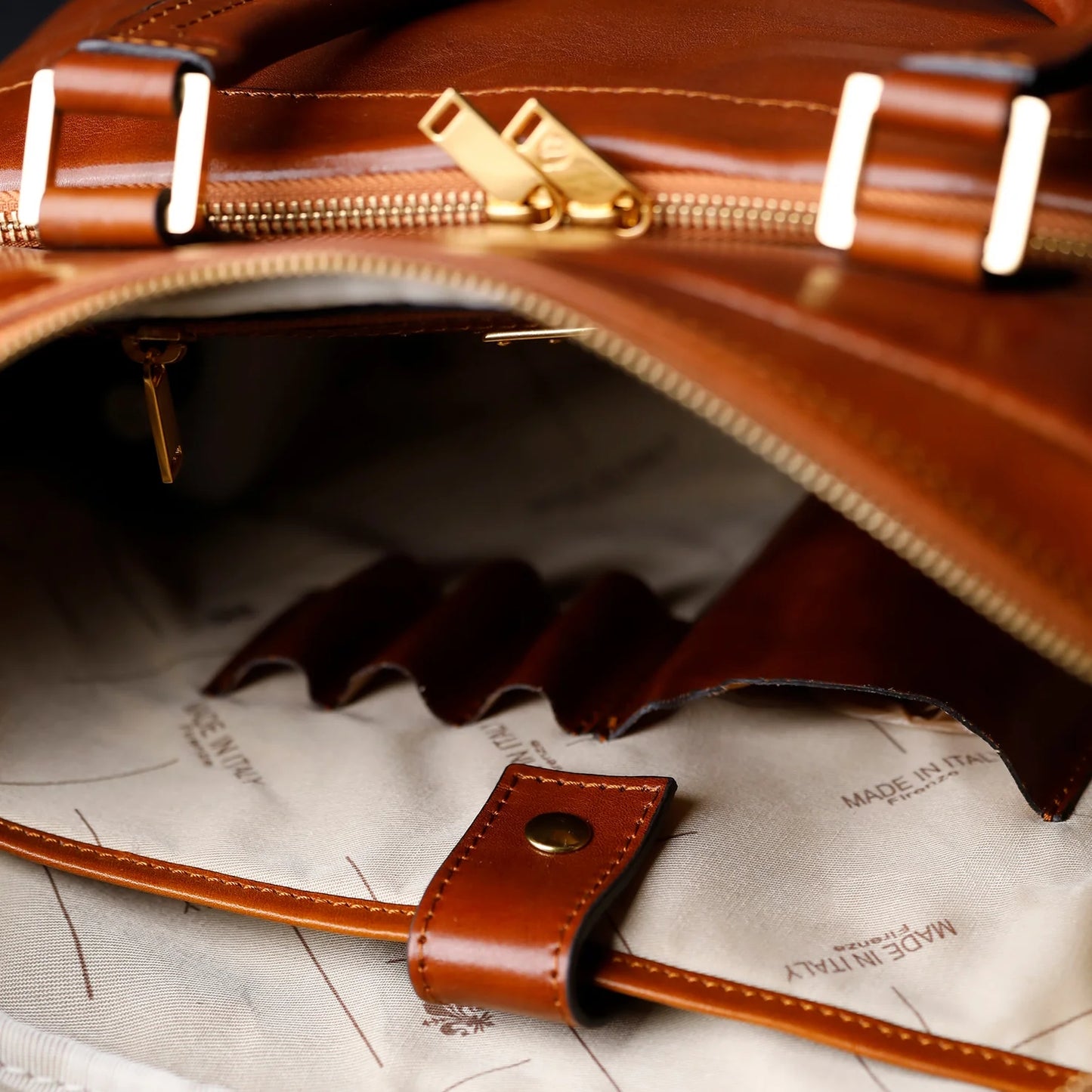 Borsa per laptop in pelle marrone - Orlando: Colore Cognac