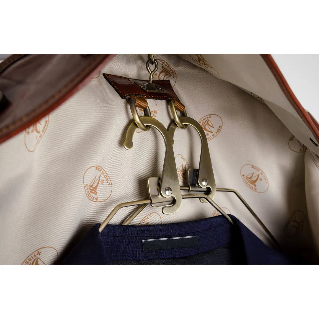 Borsa porta abiti in pelle artigianale