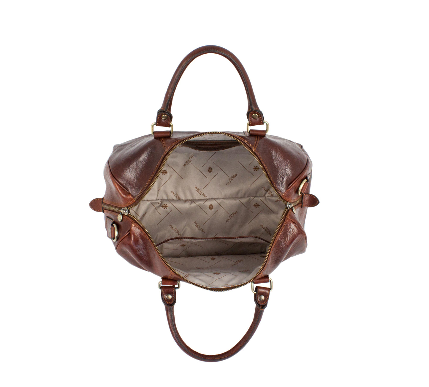 Borsa da week-end in pelle artigianale Made in Italy