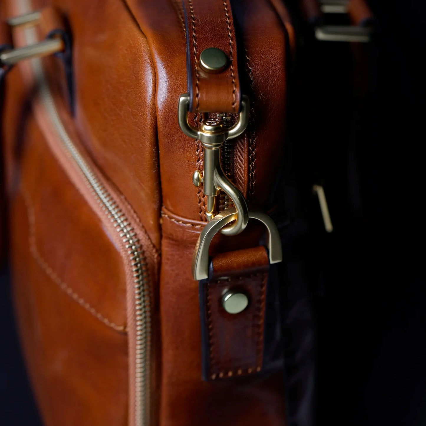Borsa per laptop in pelle marrone - Orlando: Colore Cognac