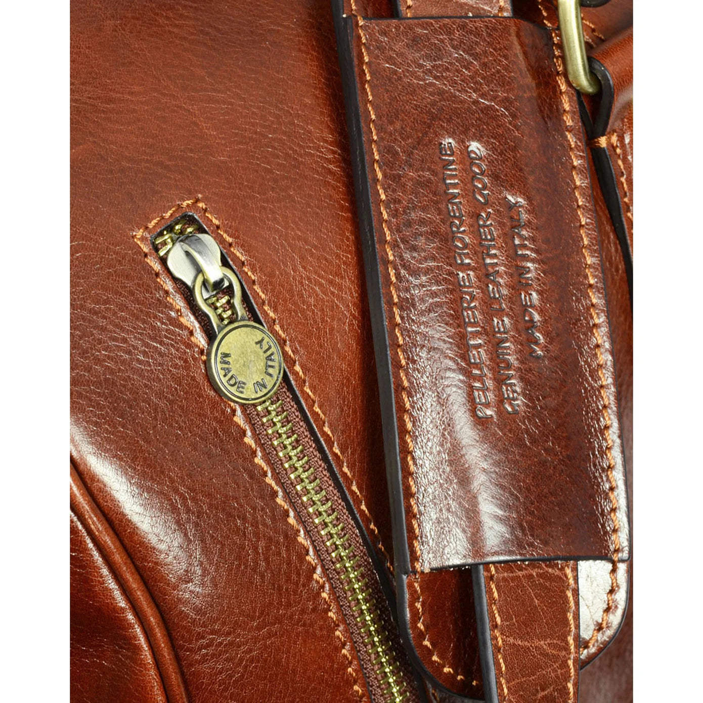 Borsone in pelle marrone, borsa da viaggio - Wise Children: Marrone