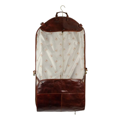 Borsa porta abiti in pelle artigianale